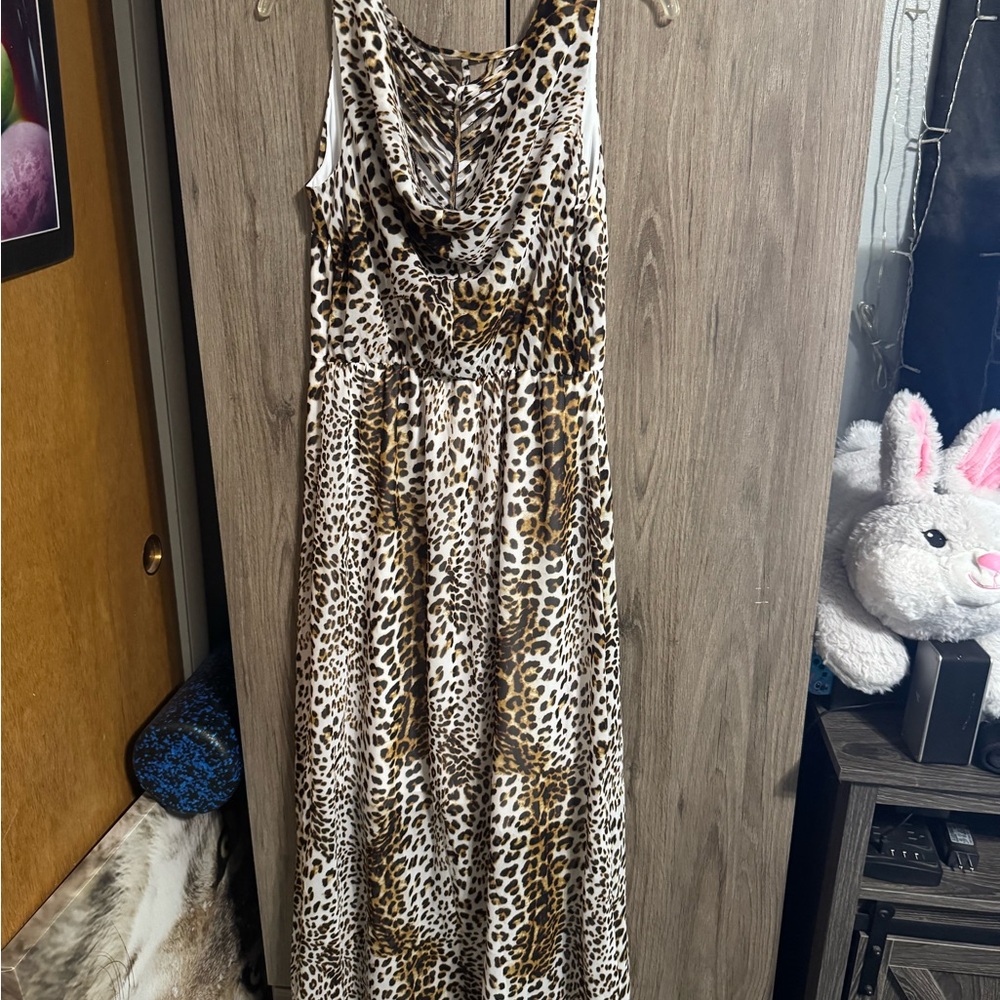 Leopard Print Maxi Dress